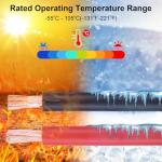 Geosiry 6 Gauge Battery Cable, 5FT Red + 5FT Black 6 AWG Welding Cable, Flexible Stranded Oxygen-Free Copper Wire for Automotive, Battery, Solar, Marine and Generator