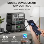 ALLWEI 2400W Portable Power Station with a B200 PRO Expansion Battery, 4096Wh LiFePO4 Battery 4 AC Outlets Up to 2400W for Home, Outdoor Camping, RV, With 1500W AC Charging &1200W Solar Charging