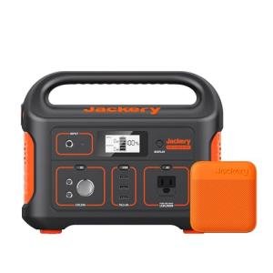 Jackery Portable Power Station Explorer 500 and 102W Fast Charger, 518Wh Solar Generator Lithium Battery with 500W AC Outlet for Home Use, Emergency Backup,Road Trip Camping (Solar Panel Optional)