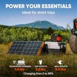 Jackery Portable Power Station Explorer 500 and 102W Fast Charger, 518Wh Solar Generator Lithium Battery with 500W AC Outlet for Home Use, Emergency Backup,Road Trip Camping (Solar Panel Optional)