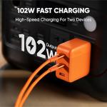 Jackery Portable Power Station Explorer 500 and 102W Fast Charger, 518Wh Solar Generator Lithium Battery with 500W AC Outlet for Home Use, Emergency Backup,Road Trip Camping (Solar Panel Optional)