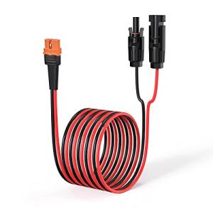 ELFCULB 12AWG 25FT Solar to XT60i Cable 2 10 25 35 50 75 100FT Solar Connector to XT60i Adapter Cable for Portable Power Station (25FT)