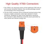 ELFCULB 12AWG 25FT Solar to XT60i Cable 2 10 25 35 50 75 100FT Solar Connector to XT60i Adapter Cable for Portable Power Station (25FT)