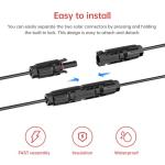 ELFCULB 12AWG 25FT Solar to XT60i Cable 2 10 25 35 50 75 100FT Solar Connector to XT60i Adapter Cable for Portable Power Station (25FT)