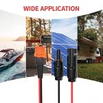 ELFCULB 12AWG 25FT Solar to XT60i Cable 2 10 25 35 50 75 100FT Solar Connector to XT60i Adapter Cable for Portable Power Station (25FT)