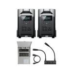 EF ECOFLOW 240V/7200Wh, 7200W Home Battery Backup Kit: 2 DELTA Pro with Double Voltage Hub with Transfer Switch, Lifepo4 Power Station, Electricity Generator for Home Use, Blackout, Emergency