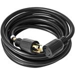 VEVOR 50 FT 30 Amp Generator Extension Cord SJTW 10 AWG 4 Prong, NEMA L14-30P 125/250V Heavy Duty Generator Power Cord with Twist Lock Connector