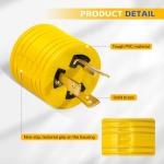 3 Prong 30 Amp RV Twist Lock Adapter - NEMA L5-30P Twist Lock Male Plug to NEMA TT-30R Female，Heavy Duty Generator to RV Trailer Camper Cord,STW 10 AWG 125V/3750W