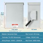 200 Amp Generator Transfer Switch,2 Pole Manual Transfer Switch,120/240 Volt Transfer Switch,48,000W Stronger Stability Meeting NEMA 3R Standards for Outdoor and Indoor,Multiple Insulation Protection