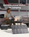 Solar Generator 600W (1200W Peak), Portable Power Station with 100W Solar Panel, 576Wh LFP Battery with AC & DC Outlets, 1.5Hour Fast Charging for Home & Emergency, Hurricane, CPAP