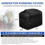 BOANEN Portable Generator Cover,21.7 Lx 13.8Wx17.4H inches,Generator cover running, Can Be Rolled Up and Opened All Around.fits various scenarios, Black.