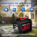 BOANEN Portable Generator Cover,21.7 Lx 13.8Wx17.4H inches,Generator cover running, Can Be Rolled Up and Opened All Around.fits various scenarios, Black.