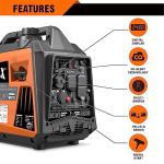 GENMAX Portable Generator,4000W ultra-quiet145cc Engine &Parallel and Series Ready, EPA & CARB Compliant, Eco-Mode Feature, Ultralightweight for Backup Home Use & Camping (GM4000iSAPC)