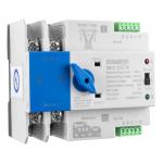 KNMIPJD ATS Automatic Transfer Switch 2P AC110V 100A 50/60Hz ATS Dual Power Switch Electrical Selector Switches for Home Generator DIN Rail Mount (2P 100A)