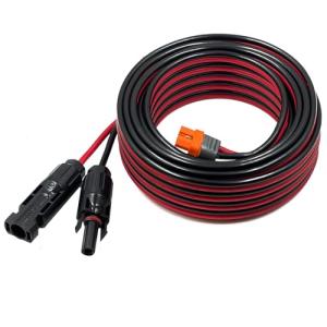 ZkeeShop Solar Charge Cable Solar Connector to XT60i Adapter Connector Connecting Solar Panel XT60i-F Extension Cable 12AWG Cable Compatible for EcoFlow Solar Generator Power Station 7.62M(25FT)
