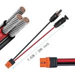 ZkeeShop Solar Charge Cable Solar Connector to XT60i Adapter Connector Connecting Solar Panel XT60i-F Extension Cable 12AWG Cable Compatible for EcoFlow Solar Generator Power Station 7.62M(25FT)
