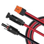 ZkeeShop Solar Charge Cable Solar Connector to XT60i Adapter Connector Connecting Solar Panel XT60i-F Extension Cable 12AWG Cable Compatible for EcoFlow Solar Generator Power Station 7.62M(25FT)