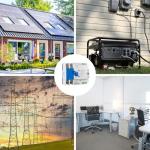 KNMIPJD ATS Automatic Transfer Switch 2P AC110V 100A 50/60Hz ATS Dual Power Switch Electrical Selector Switches for Home Generator DIN Rail Mount (2P 100A)