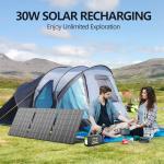 mormluck Solar Generator, 127W(Peak 200W) 88.8Wh Portable Power Station with 30W Solar Panel, 110V Lithium Battery Pack with Ac Outlet, Soalr Powered Generator for Home,Camping