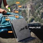 mormluck Solar Generator, 127W(Peak 200W) 88.8Wh Portable Power Station with 30W Solar Panel, 110V Lithium Battery Pack with Ac Outlet, Soalr Powered Generator for Home,Camping