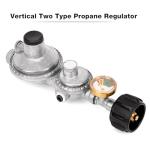 only fire Vertical Two Stage Propane Regulator with QCC1 Connection and Tank Gauge, 3/8" Female NPT Outlet for Gas Grills, Propane Tank, RV and Propane Heater