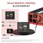 3000W Pure Sine Wave Inverter, Car Power Inverter 24V to 120V AC Converter for RV, Truck, Solar, Outdoor with Dual AC and 20A Socket, 18W+30W USB, PD60W, Surge 6000W, Remote Control(3000W-24V)