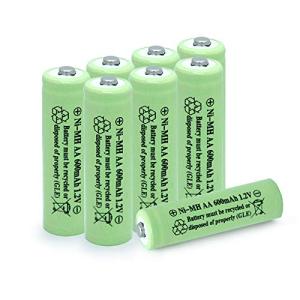 QBLPOWER 600mAh Rechargeable Solar Light Batteries (8Pcs)