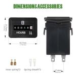 AC 110V-250V Mechanical Hour Meter - YOOREAL Hour Meter No Battery for Diesel Engine Generator Boat Motorcross Motor Truck Inverter Boat RV Zero Lawn Mower Snow Blower Waterproof