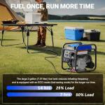 Mutaomay 4000W Portable Inverter Generator, Gas Powered Open Frame Design with Long Runtime, ECO Mode, Low Oil Shutoff & Quiet Technology — for RV Camping, Home Backup, Farm, Jobsite（Blue）