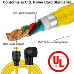 LAKCZIO 10 FT NEMA L14-30P to 6-50R Yellow Extension Cord, 3 Prong to 4 Prong Welder Plug Adapter, Generator Locking Plug Connector to Welding 10AWG 30Amp.