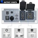 Mutaomay 4000W Portable Inverter Generator, Gas Powered Open Frame Design with Long Runtime, ECO Mode, Low Oil Shutoff & Quiet Technology — for RV Camping, Home Backup, Farm, Jobsite（Blue）