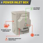 Champion Power Equipment 30-Amp Indoor-Rated Manual Transfer Switch with 25-Foot Generator Power Cord and Weather-Resistant Power Inlet Box