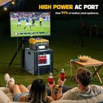 550W Power Station Compatible with Dewalt: LIVOWALNY Portable Generator DC 20V to AC 110-120V, Pure Sine Wave Power Inverter Battery Adapter Phone Charger 2 USB-A & 1 Type-C & 2 AC Outlet (Tool Only)