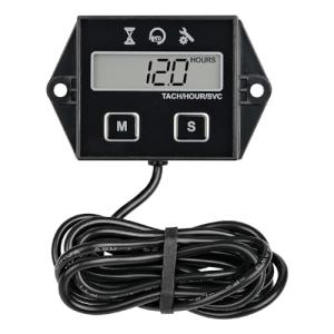 NInE-ROnG Digital Tachometer,Small Engine Hour Meter,Maintenance Reminder,User Shutdown,Use for ZTR Lawn Mower Tractor Generator Marine Outboard ATV Motor Snowmobile and Gas Powered Equipment