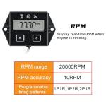 NInE-ROnG Digital Tachometer,Small Engine Hour Meter,Maintenance Reminder,User Shutdown,Use for ZTR Lawn Mower Tractor Generator Marine Outboard ATV Motor Snowmobile and Gas Powered Equipment