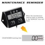 NInE-ROnG Digital Tachometer,Small Engine Hour Meter,Maintenance Reminder,User Shutdown,Use for ZTR Lawn Mower Tractor Generator Marine Outboard ATV Motor Snowmobile and Gas Powered Equipment