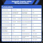 6-63Amp AC 110V Automatic Transfer Switch with LED Display, 2P Dual Power Outdoor Manual Electrical Changeover Switch, L1 Priority Mini ATS Din Rail Mount, 50/60Hz CE Certified for Home Generator