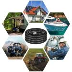 1/0 Gauge Battery Cable,1/0 AWG 10ft Tinned Copper Welding Cable,600V Marine Battery Cable for Boat Solar Generator DIY Bulk Car Automotive RV Truck Motorcycle