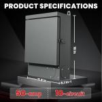 50A 10 Circuit Generator Transfer Switch，Heavy Duty 12500W General Double-Throw Safety Switc h 120/240 Volt Transfer Switch for Home Generator Indoor & Outdoor