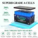 36V 100Ah Golf Cart LiFePO4 Lithium Battery, 8000+ Deep Cycles, 200A BMS, 3840Wh Energy, Perfect for Off-Grid, RV, Solar Power System, Home Backup