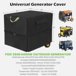 Kaskawise Outdoor Generator Cover 26 "L x 20"W x 20"H, Fits 3500-6000W Portable Generators,900D Heavy Duty Waterproof Generator Cover with Buckle Straps,Air Vent & Carry Bag