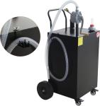 45 Gallon Fuel Caddy With Wheels - Heavy Duty Steel Gas Can With Hand Pump - Portable Fuel Transfer Tank for Gasoline, Diesel, Kerosene - Wide Mouth Design for Construction, Farm, ATV, Generator