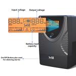 Ups Battery Backup and Surge Protector 850VA/480W,Computer Uninterruptible Power Supply Units,Battery Backup Intelligent LCD,SKE Back UPS,Uninterruptible Power Supply,Battery Backup for Computer SKE