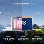 SOK Battery 24V 150Ah LiFePO4 Battery with Built-in Heater, Bluetooth, CAN Communication | Deep Cycle Lithium Iron Phosphate for RV, Off-Grid Solar, Marine, Home Backup