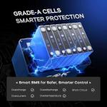 SOK Battery 24V 150Ah LiFePO4 Battery with Built-in Heater, Bluetooth, CAN Communication | Deep Cycle Lithium Iron Phosphate for RV, Off-Grid Solar, Marine, Home Backup