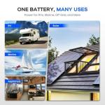 SOK Battery 24V 150Ah LiFePO4 Battery with Built-in Heater, Bluetooth, CAN Communication | Deep Cycle Lithium Iron Phosphate for RV, Off-Grid Solar, Marine, Home Backup