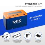 SOK Battery 24V 150Ah LiFePO4 Battery with Built-in Heater, Bluetooth, CAN Communication | Deep Cycle Lithium Iron Phosphate for RV, Off-Grid Solar, Marine, Home Backup