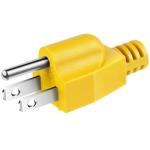 Dreyoo 1 Pack Neutral Ground Bonding Plug for Portable Inverter Generator, Grounding Plug Surge Protector Generator with Floating Neutral on RV, Motorhome, Camper for Open Ground Error (Yellow)