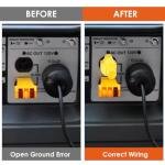 Dreyoo 1 Pack Neutral Ground Bonding Plug for Portable Inverter Generator, Grounding Plug Surge Protector Generator with Floating Neutral on RV, Motorhome, Camper for Open Ground Error (Yellow)