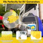 Dreyoo 1 Pack Neutral Ground Bonding Plug for Portable Inverter Generator, Grounding Plug Surge Protector Generator with Floating Neutral on RV, Motorhome, Camper for Open Ground Error (Yellow)